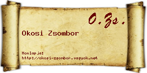 Okosi Zsombor névjegykártya