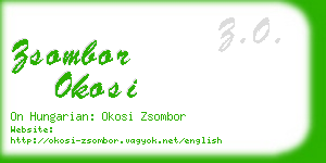 zsombor okosi business card